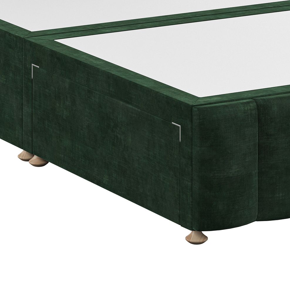 Amersham King-Size 2 Drawer Divan Bed with Winged Headboard in Heritage Velvet - Bottle Green 6