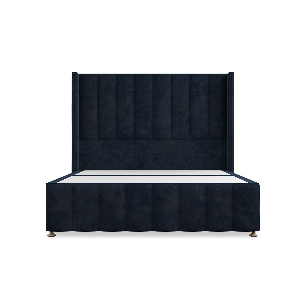 Amersham King-Size 2 Drawer Divan Bed with Winged Headboard in Heritage Velvet - Royal Blue Thumbnail 3
