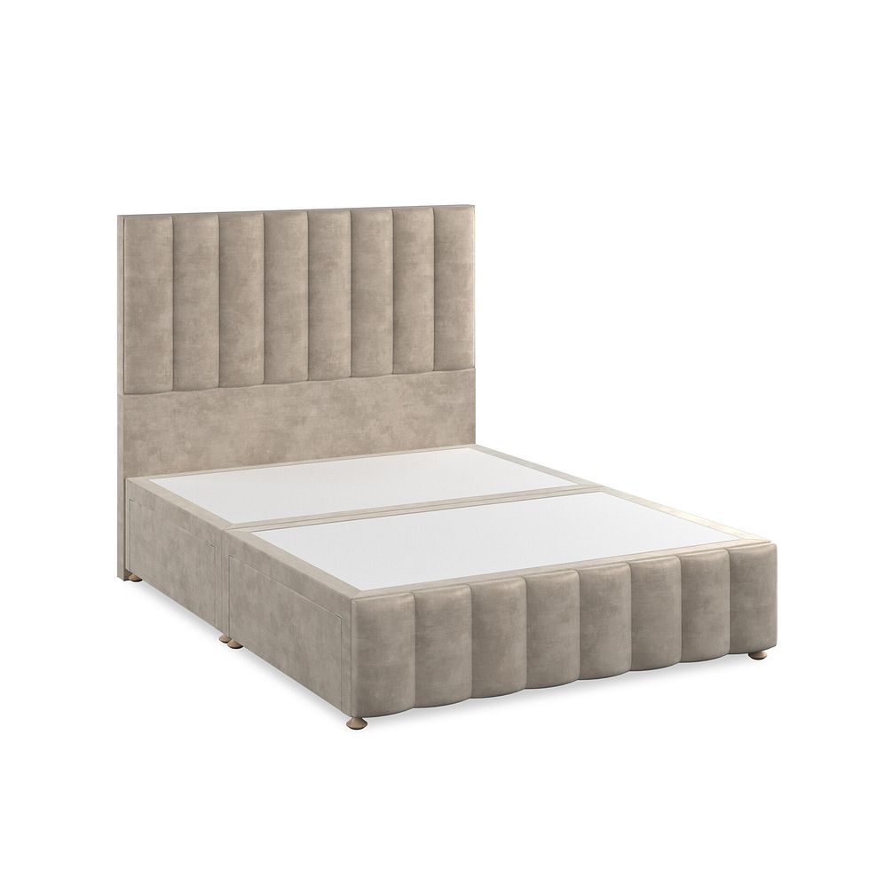 Amersham King-Size 4 Drawer Divan Bed in Heritage Velvet - Mink 2