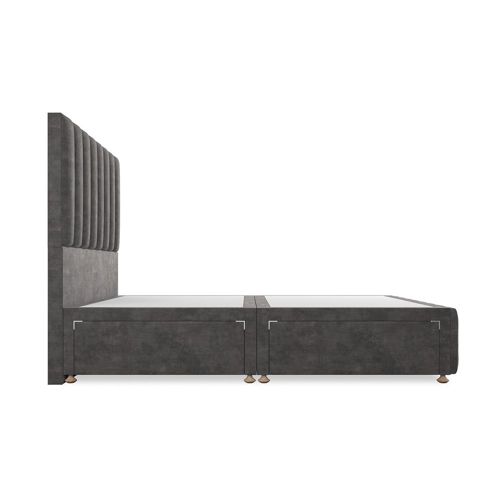 Amersham King-Size 4 Drawer Divan Bed in Heritage Velvet - Steel Thumbnail 4