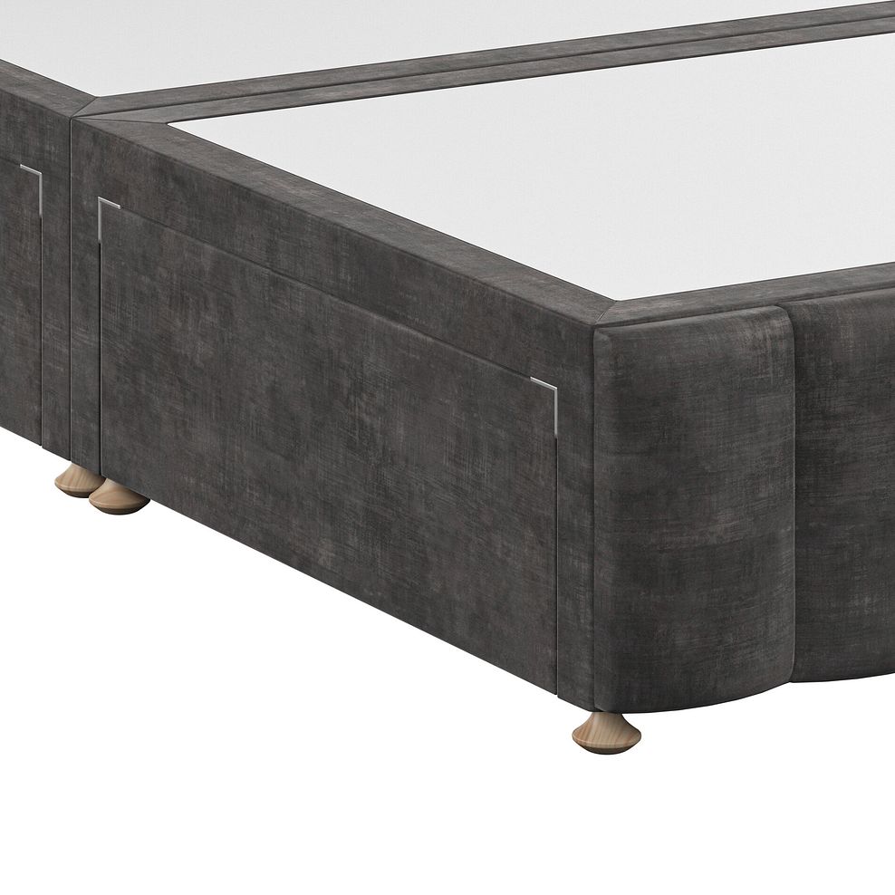 Amersham King-Size 4 Drawer Divan Bed in Heritage Velvet - Steel 6