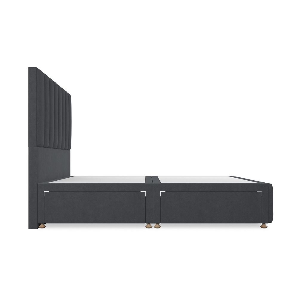 Amersham King-Size 4 Drawer Divan Bed in Venice Fabric - Anthracite 4