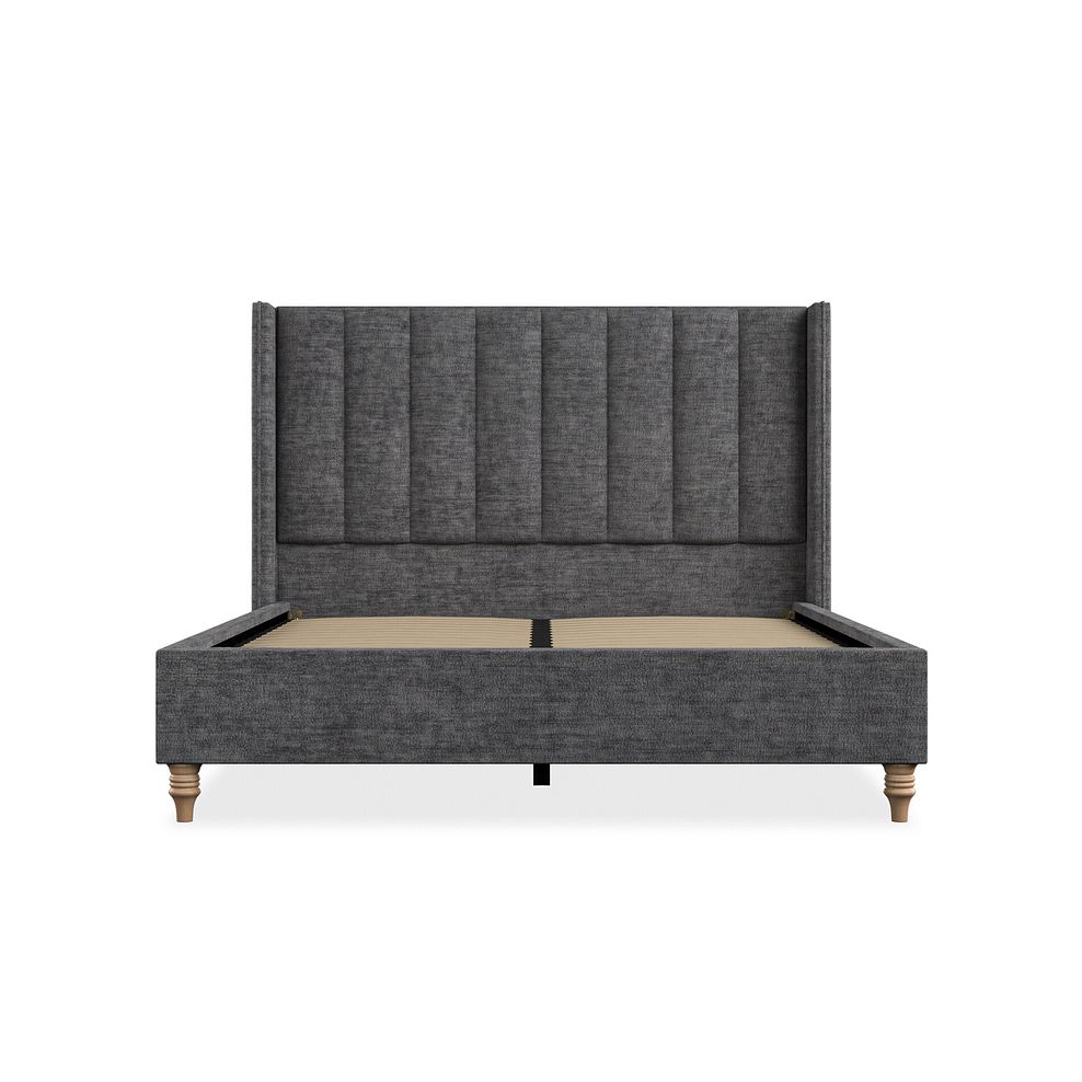 Amersham King-Size Bed with Winged Headboard in Brooklyn Fabric - Asteroid Grey 3