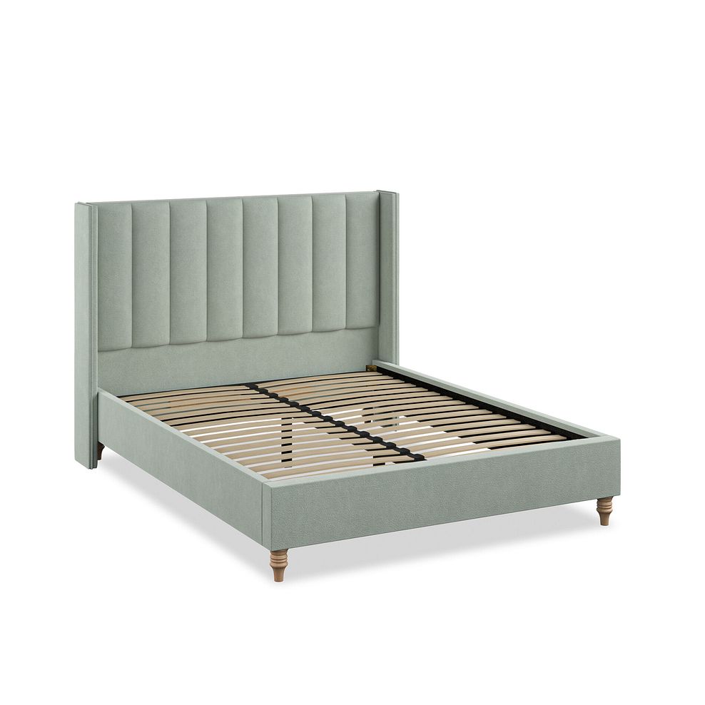 Amersham King-Size Bed with Winged Headboard in Venice Fabric - Duck Egg Thumbnail 2