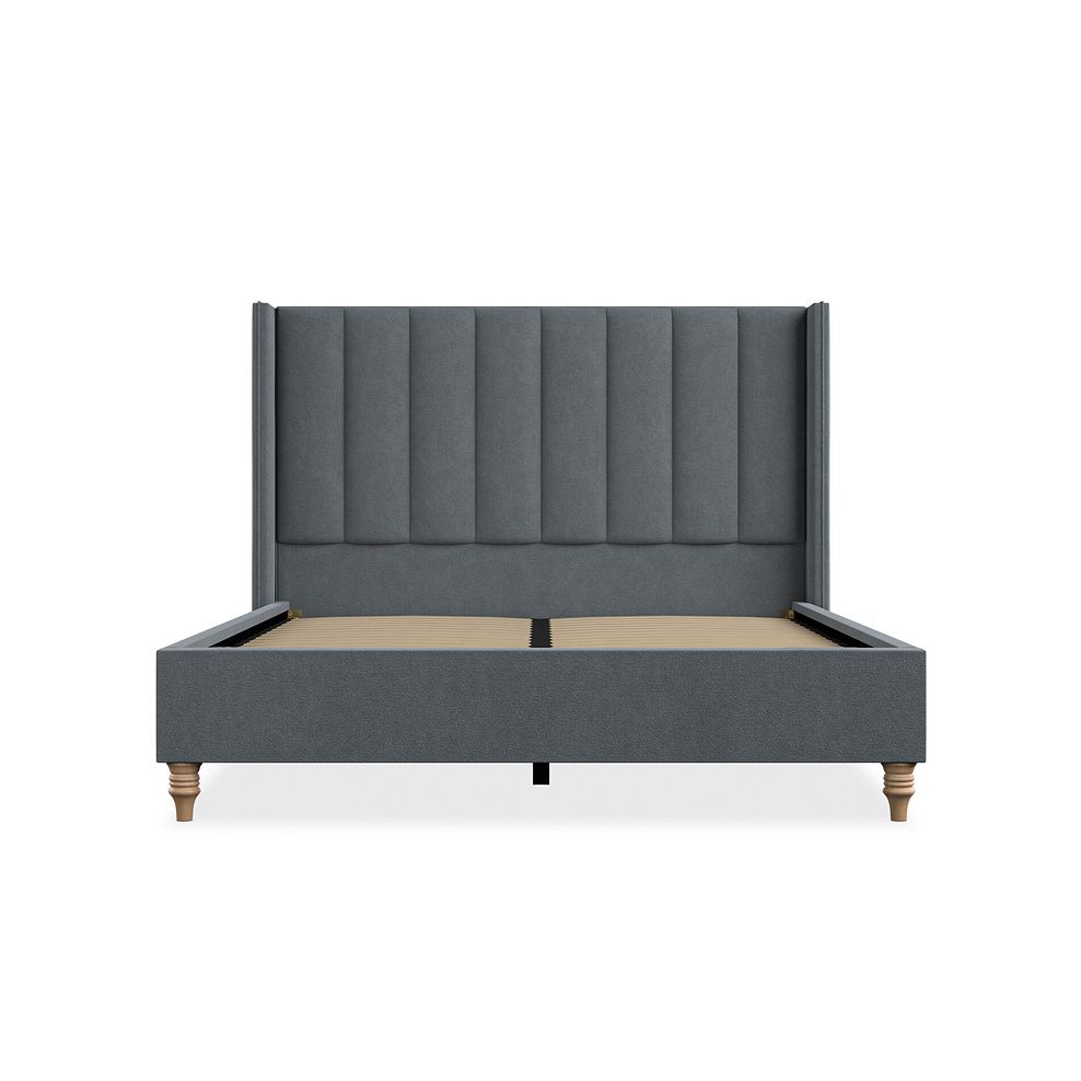 Amersham King-Size Bed with Winged Headboard in Venice Fabric - Graphite 3