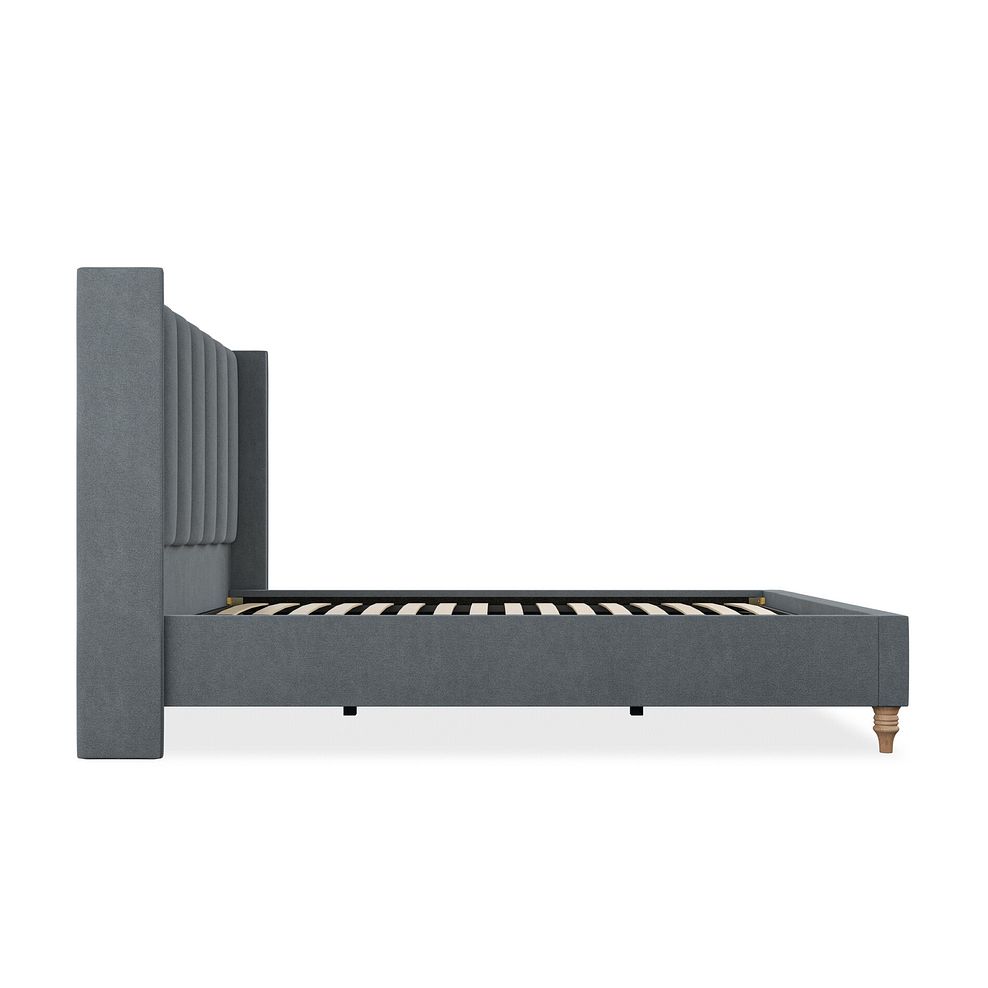 Amersham King-Size Bed with Winged Headboard in Venice Fabric - Graphite 4