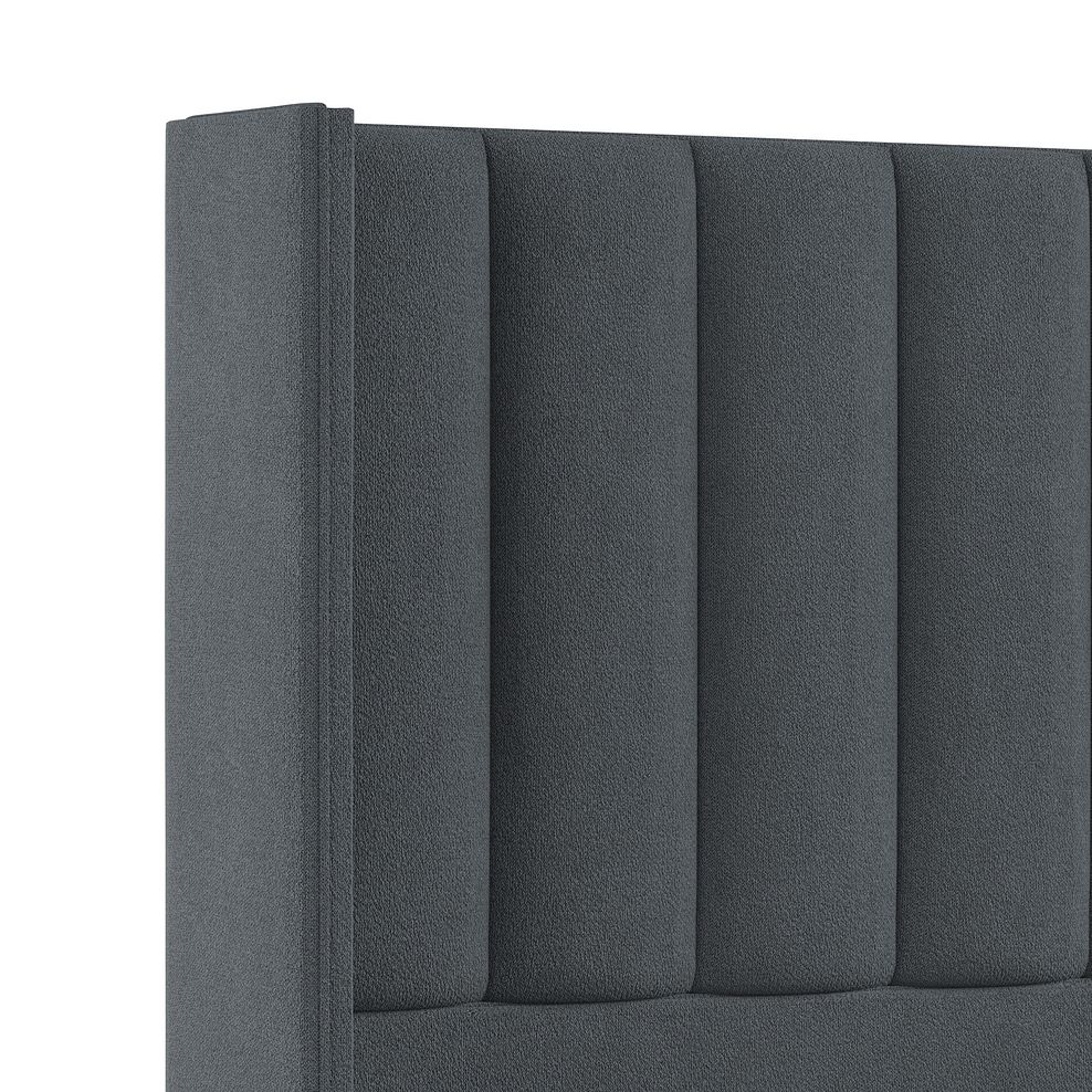 Amersham King-Size Bed with Winged Headboard in Venice Fabric - Graphite 6