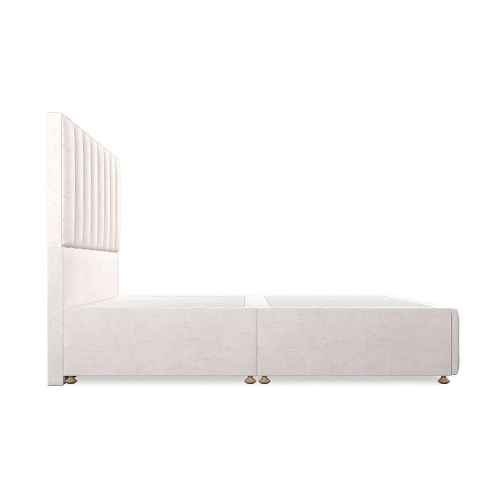 Amersham King-Size Divan Bed in Brooklyn Fabric - Lace White Thumbnail 4