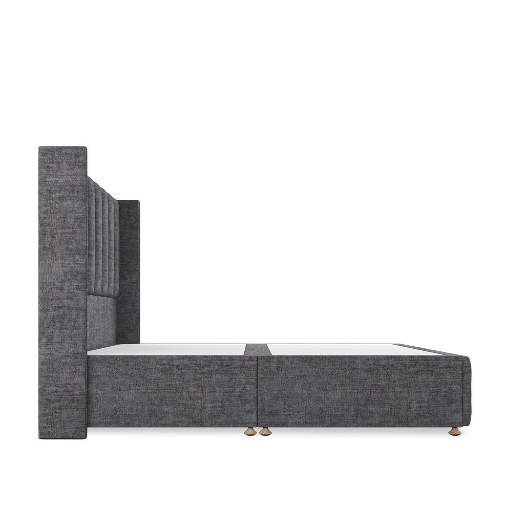 Amersham King-Size Divan Bed with Winged Headboard in Brooklyn Fabric - Asteroid Grey 4