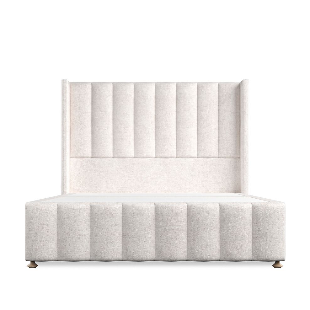 Amersham King-Size Divan Bed with Winged Headboard in Brooklyn Fabric - Lace White 3