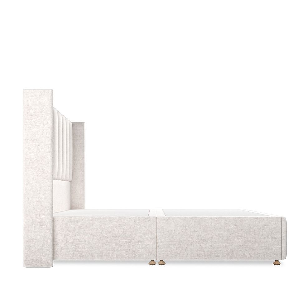 Amersham King-Size Divan Bed with Winged Headboard in Brooklyn Fabric - Lace White 4