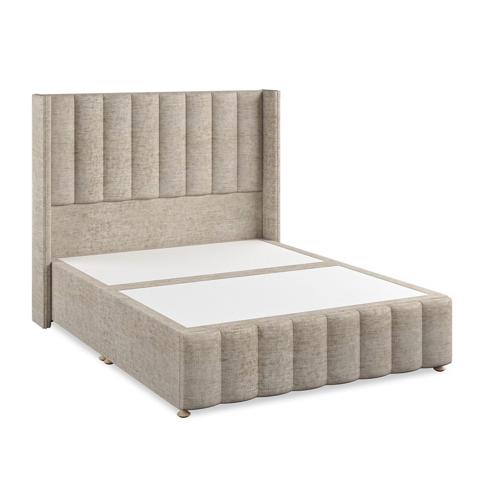 Amersham King-Size Divan Bed with Winged Headboard in Brooklyn Fabric - Quill Grey 2
