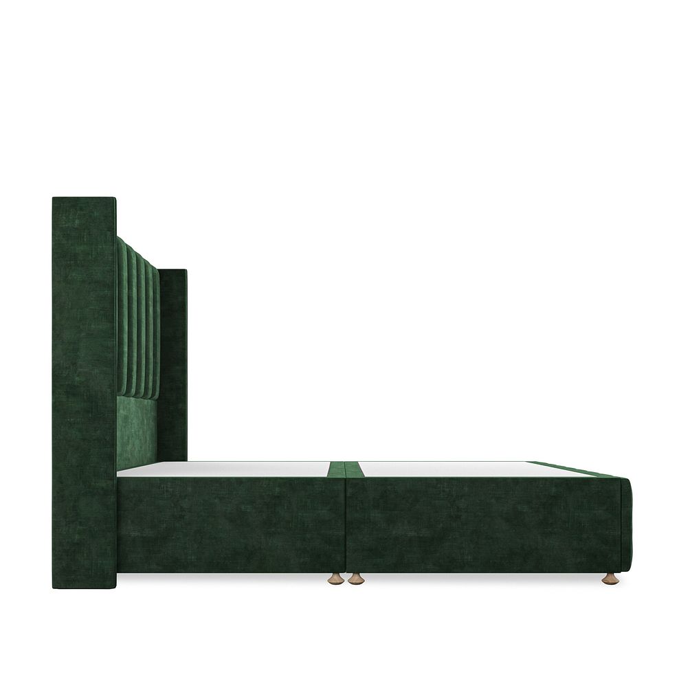 Amersham King-Size Divan Bed with Winged Headboard in Heritage Velvet - Bottle Green 4