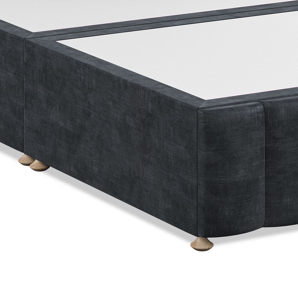 Amersham King-Size Divan Bed with Winged Headboard in Heritage Velvet - Charcoal 6