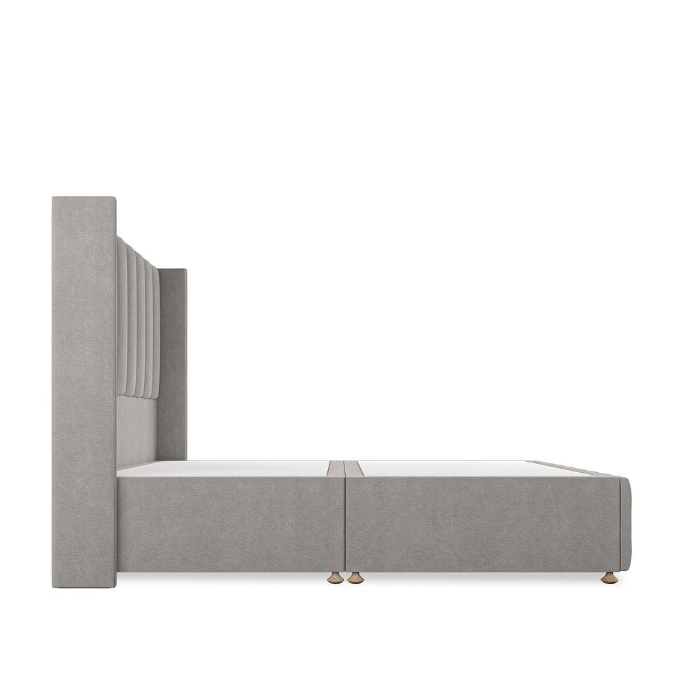 Amersham King-Size Divan Bed with Winged Headboard in Venice Fabric - Grey 4