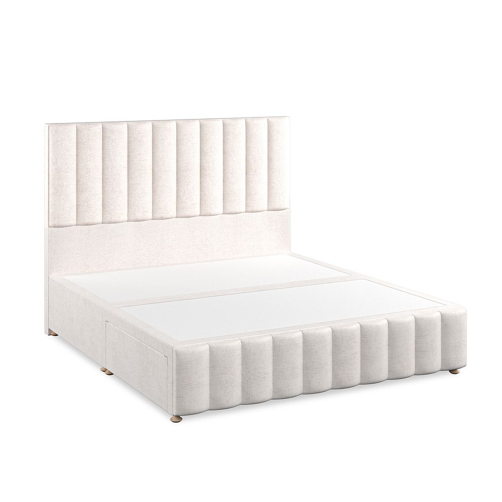 Amersham Super King-Size 2 Drawer Divan Bed in Brooklyn Fabric - Lace White Thumbnail 2