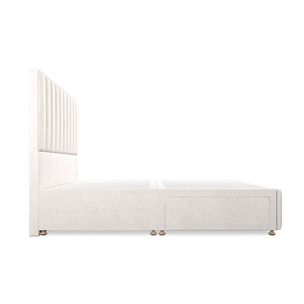 Amersham Super King-Size 2 Drawer Divan Bed in Brooklyn Fabric - Lace White 4