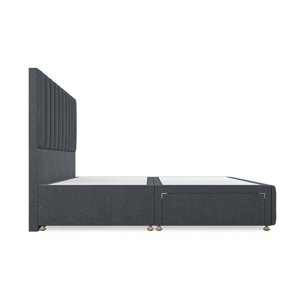 Amersham Super King-Size 2 Drawer Divan Bed in Venice Fabric - Anthracite Thumbnail 4
