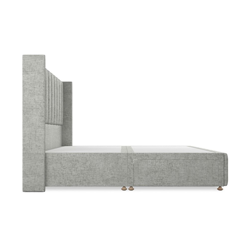 Amersham Super King-Size 2 Drawer Divan Bed with Winged Headboard in Brooklyn Fabric - Fallow Grey Thumbnail 4