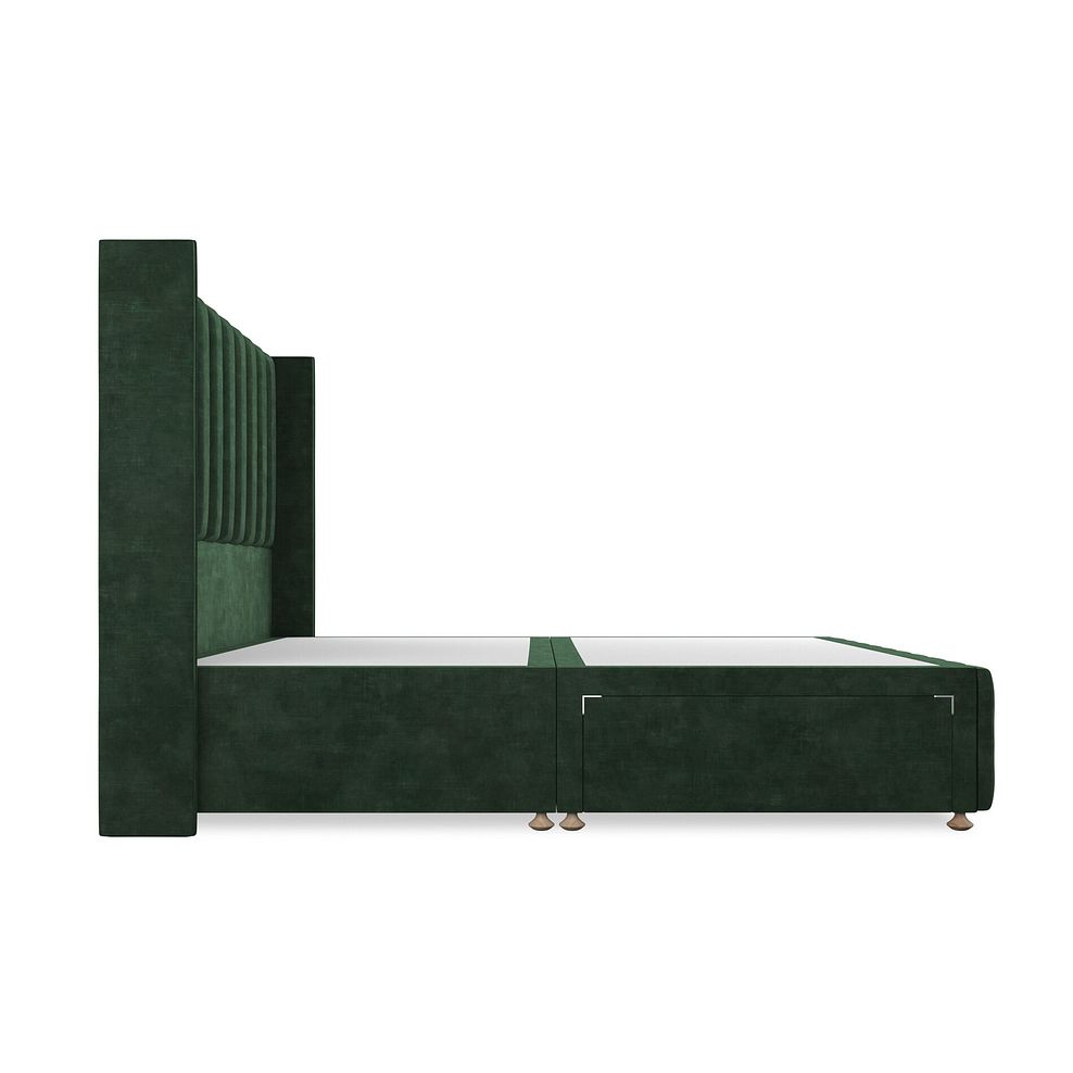 Amersham Super King-Size 2 Drawer Divan Bed with Winged Headboard in Heritage Velvet - Bottle Green 4