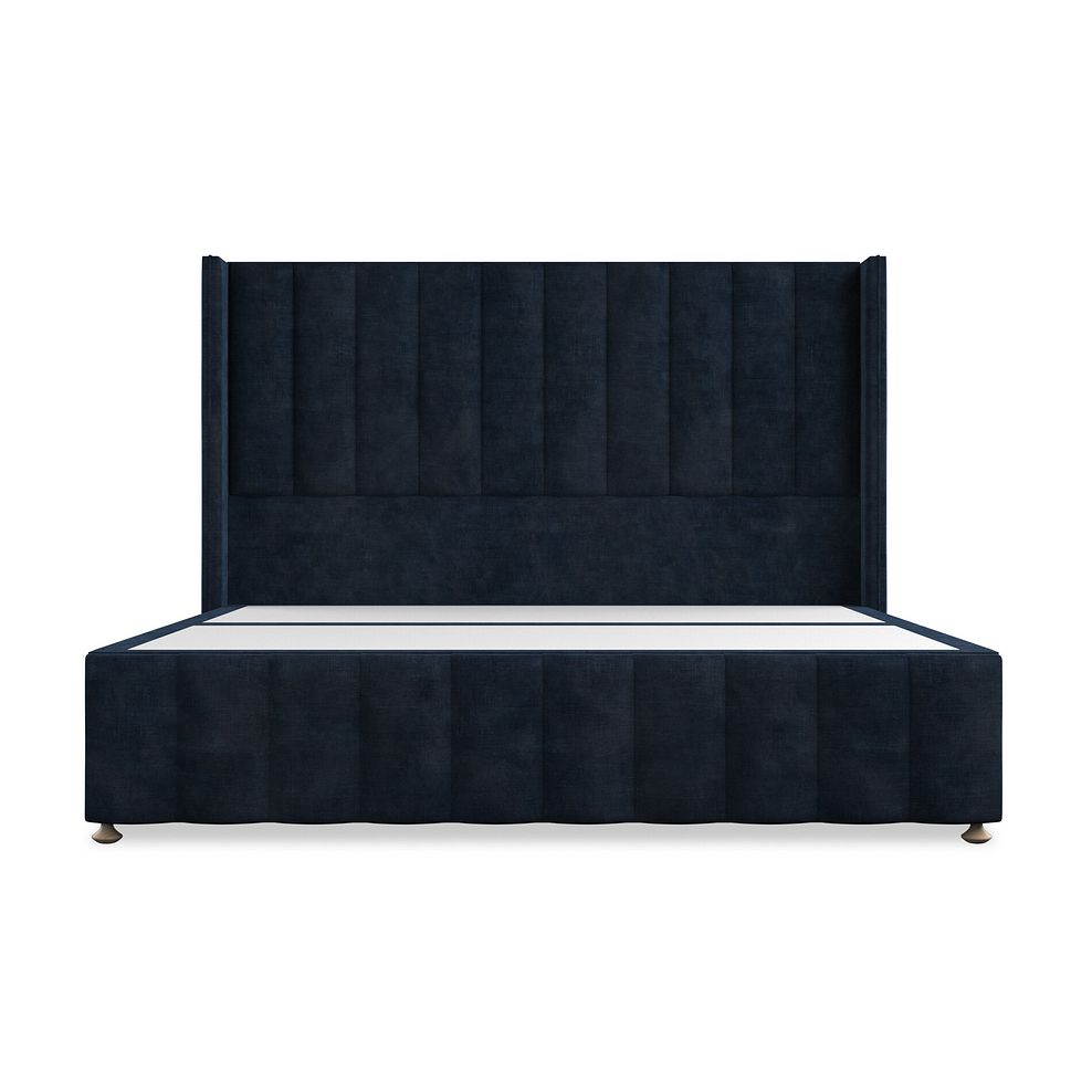 Amersham Super King-Size 2 Drawer Divan Bed with Winged Headboard in Heritage Velvet - Royal Blue 3