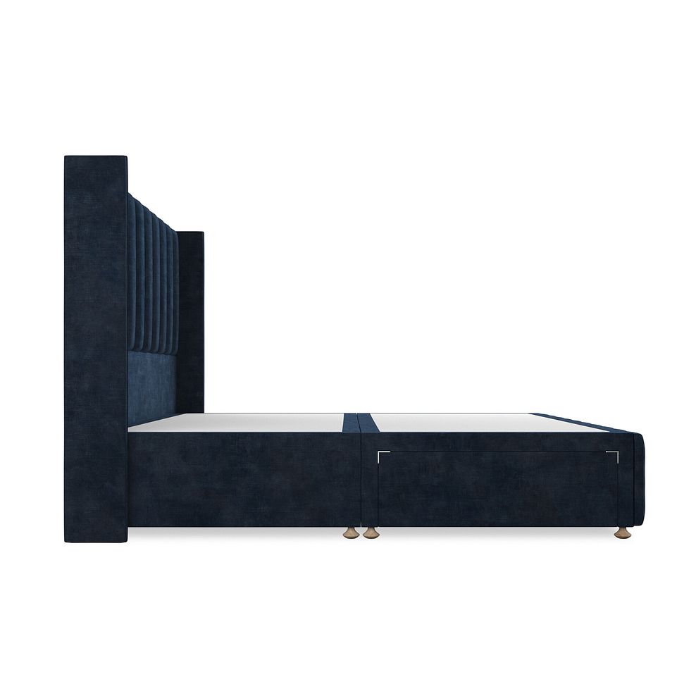 Amersham Super King-Size 2 Drawer Divan Bed with Winged Headboard in Heritage Velvet - Royal Blue 4