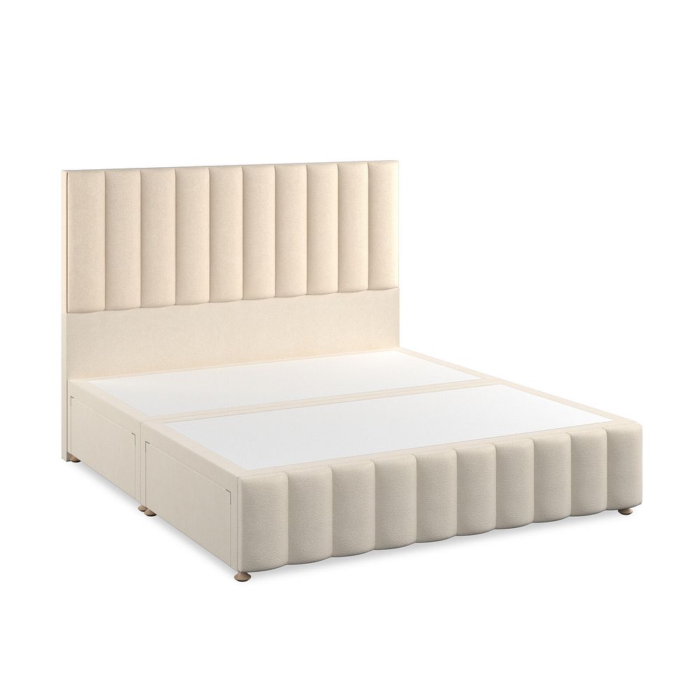 Amersham Super King-Size 4 Drawer Divan Bed in Venice Fabric - Cream 2