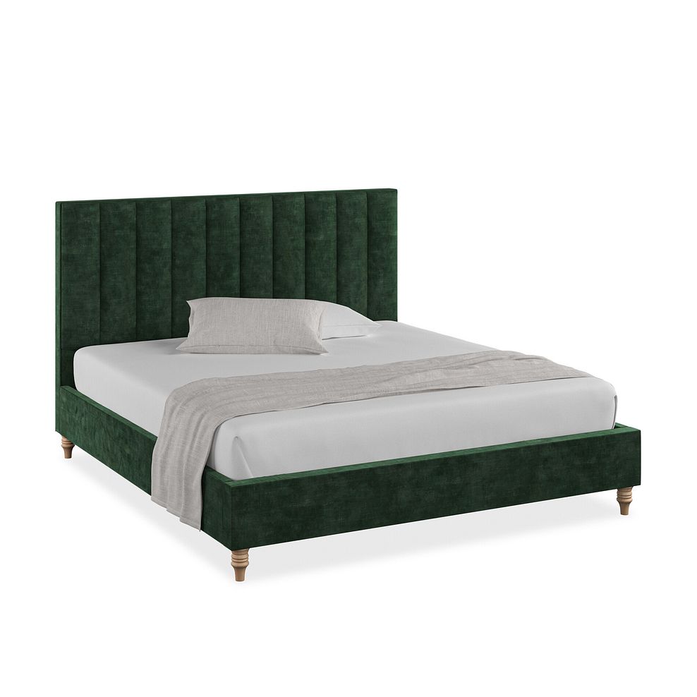 Amersham Super King-Size Bed in Heritage Velvet - Bottle Green