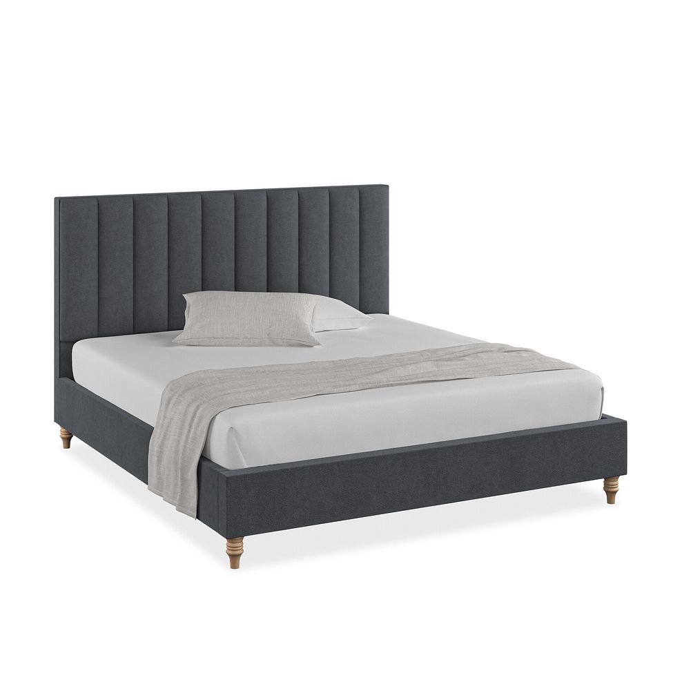 Amersham Super King-Size Bed in Venice Fabric - Anthracite Thumbnail 1