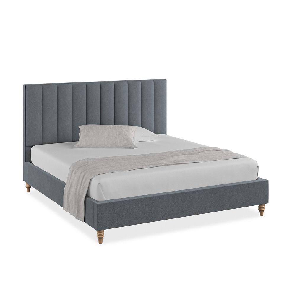 Amersham Super King-Size Bed in Venice Fabric - Graphite 1