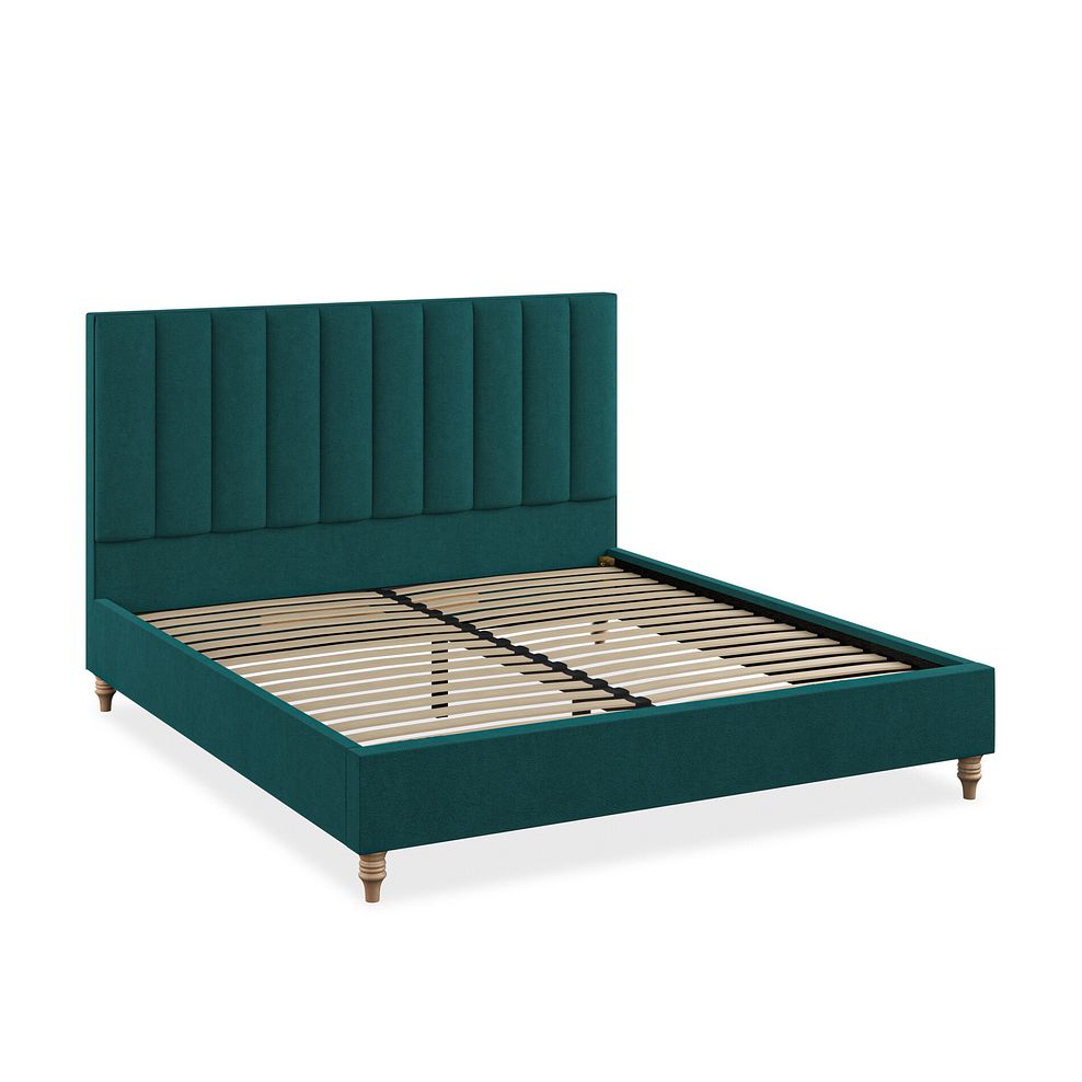 Amersham Super King-Size Bed in Venice Fabric - Teal Thumbnail 2
