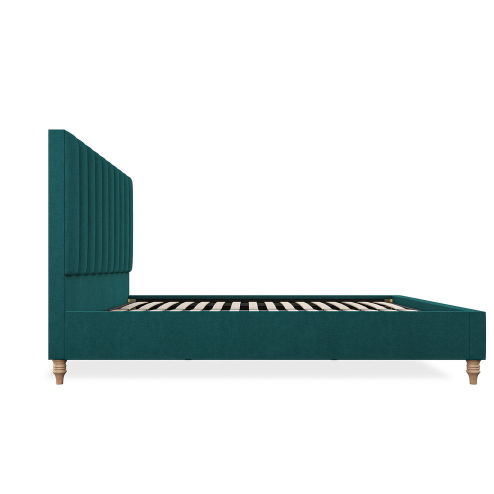 Amersham Super King-Size Bed in Venice Fabric - Teal Thumbnail 4