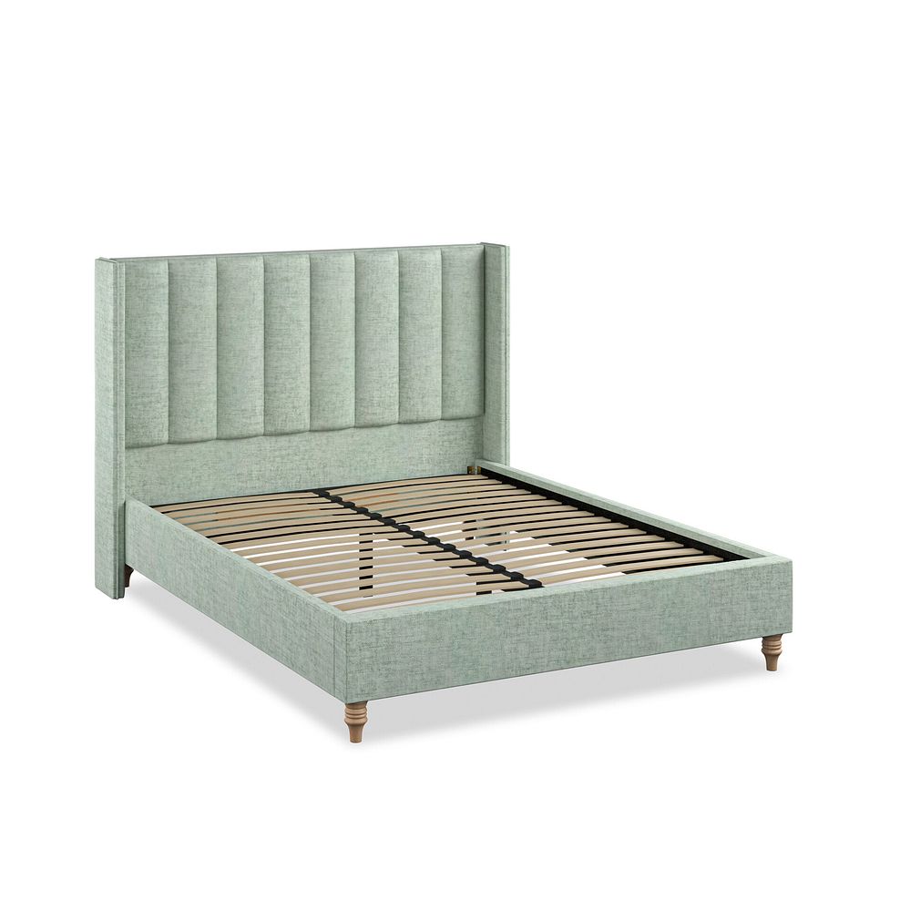 Amersham Super King-Size Bed with Winged Headboard in Brooklyn Fabric - Glacier Thumbnail 2