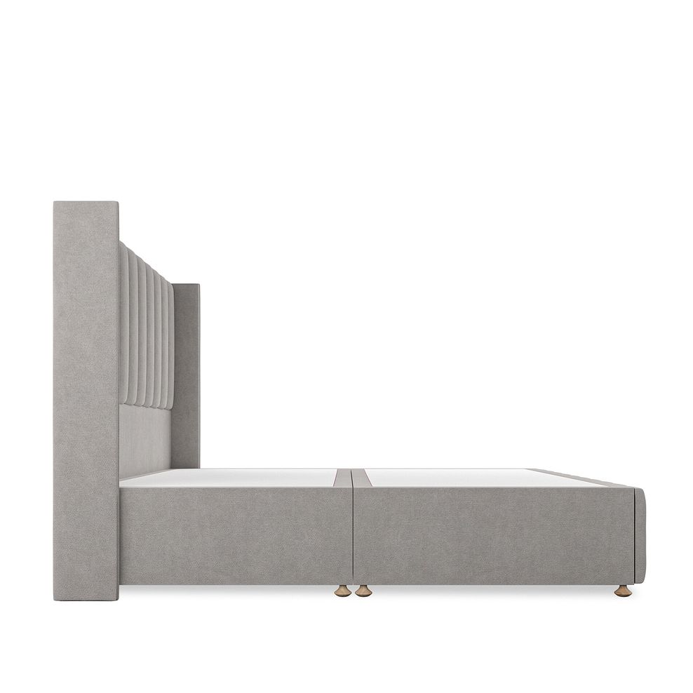 Amersham Super King-Size Divan Bed with Winged Headboard in Venice Fabric - Grey Thumbnail 4