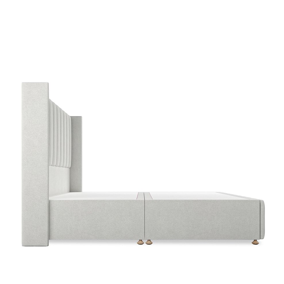 Amersham Super King-Size Divan Bed with Winged Headboard in Venice Fabric - Silver 4