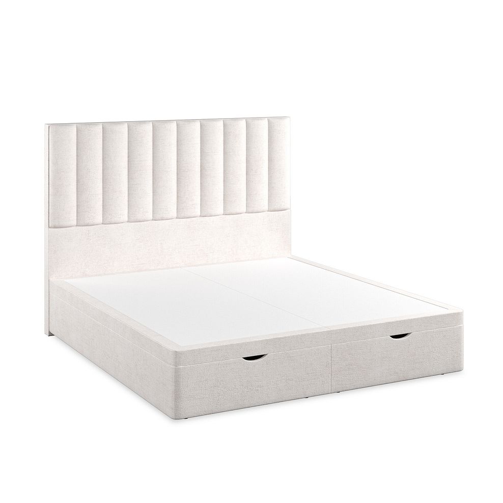 Amersham Super King-Size Ottoman Storage Bed in Brooklyn Fabric - Lace White 2