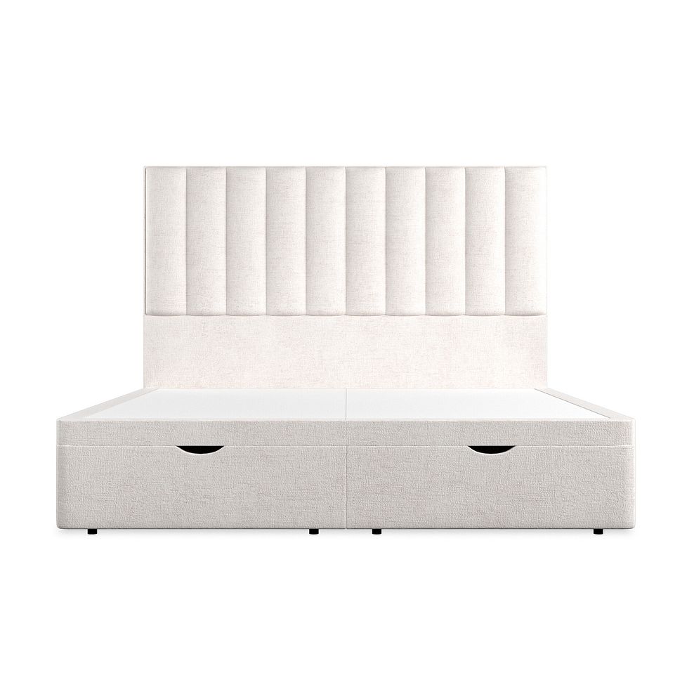 Amersham Super King-Size Ottoman Storage Bed in Brooklyn Fabric - Lace White 4