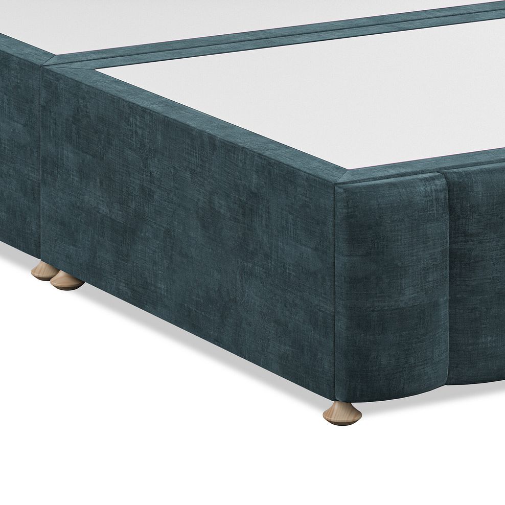 Amersham Double Divan Bed with Winged Headboard in Heritage Velvet - Airforce 9
