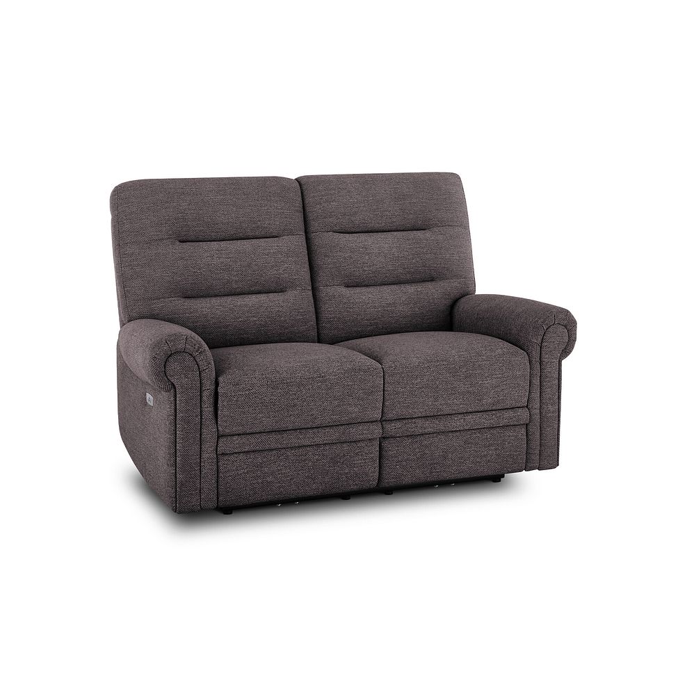 Eastbourne Recliner 2 Seater with USB in Andaz Charcoal Fabric 1