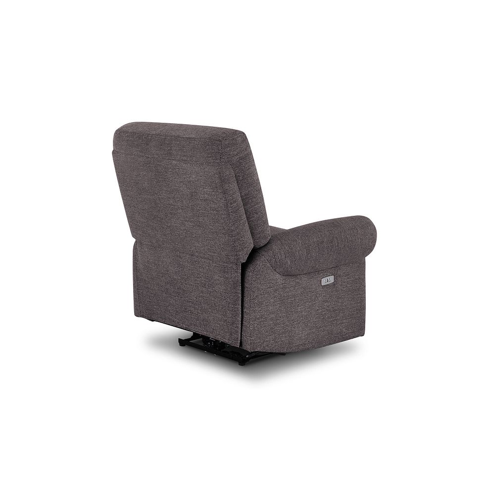 Eastbourne Recliner Armchair with USB in Andaz Charcoal Fabric 5