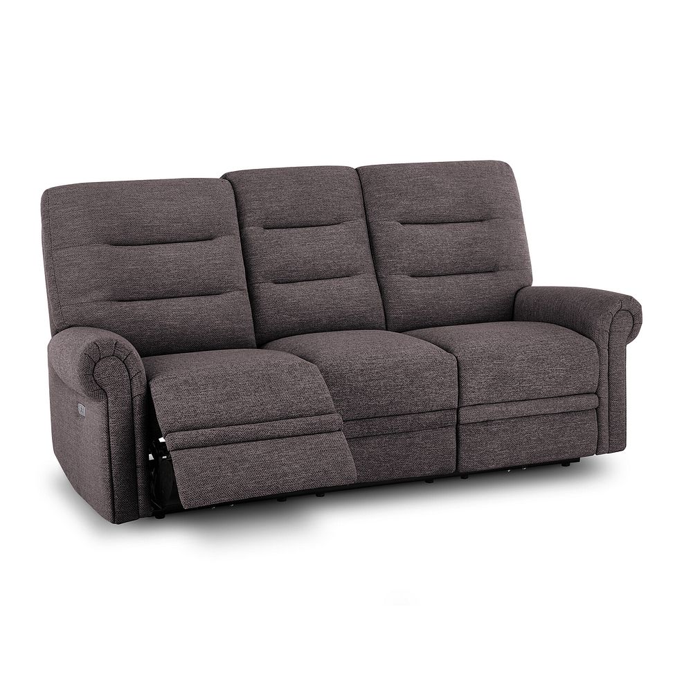 Eastbourne Recliner 3 Seater with USB in Andaz Charcoal Fabric 3