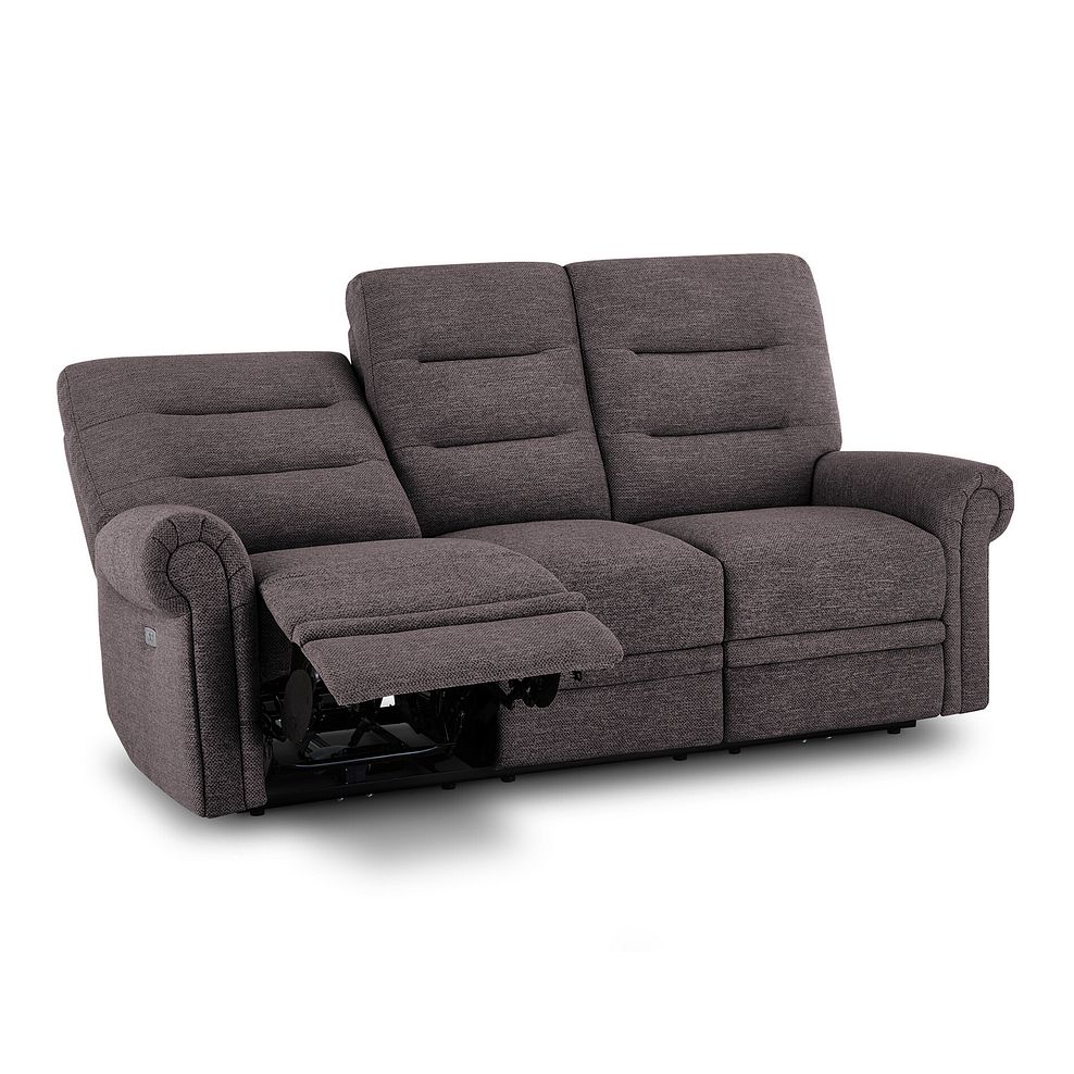Eastbourne Recliner 3 Seater with USB in Andaz Charcoal Fabric 4