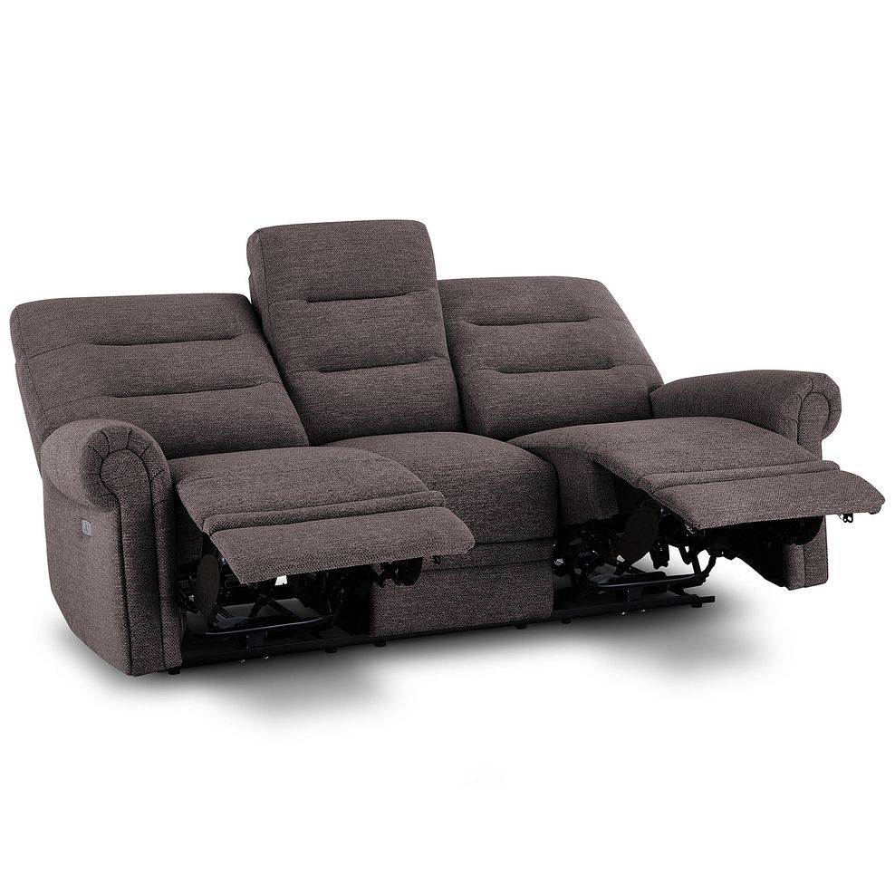 Eastbourne Recliner 3 Seater with USB in Andaz Charcoal Fabric 5