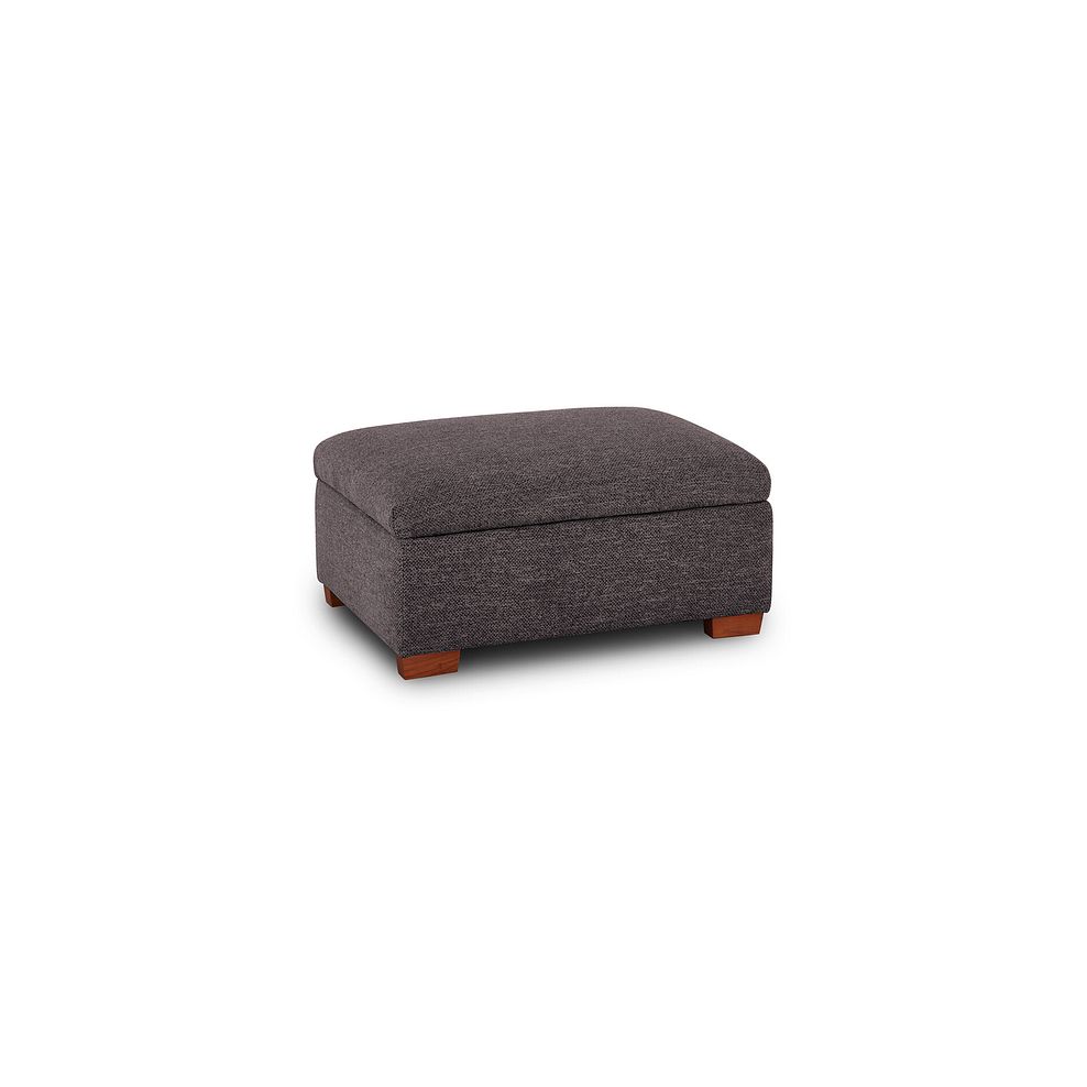 Eastbourne Storage Footstool in Andaz Charcoal Fabric 1