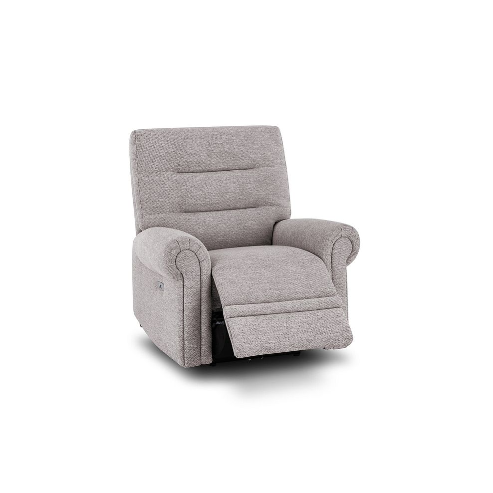 Eastbourne Recliner Armchair with USB in Andaz Silver Fabric 3