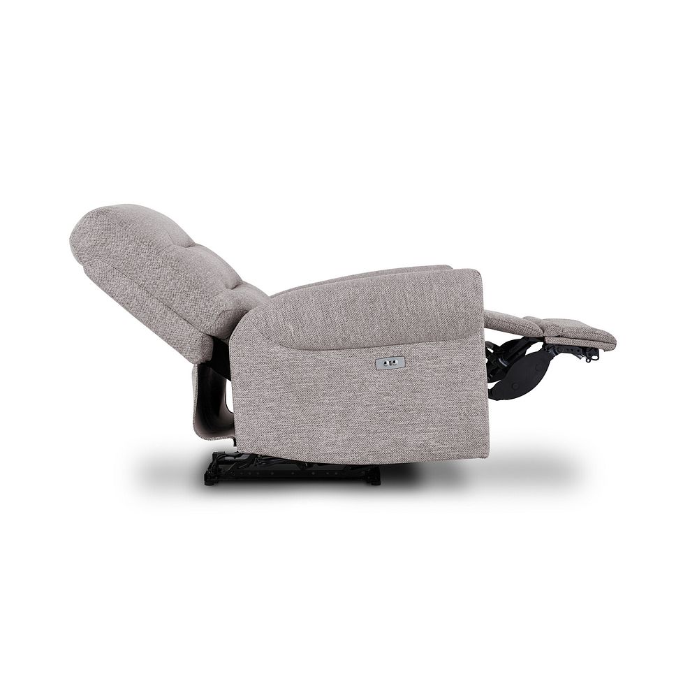 Eastbourne Recliner Armchair with USB in Andaz Silver Fabric 7