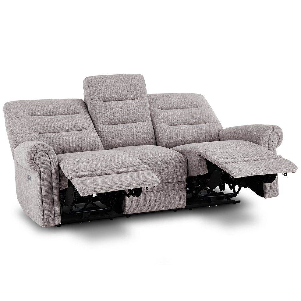 Eastbourne Recliner 3 Seater with USB in Andaz Silver Fabric 5
