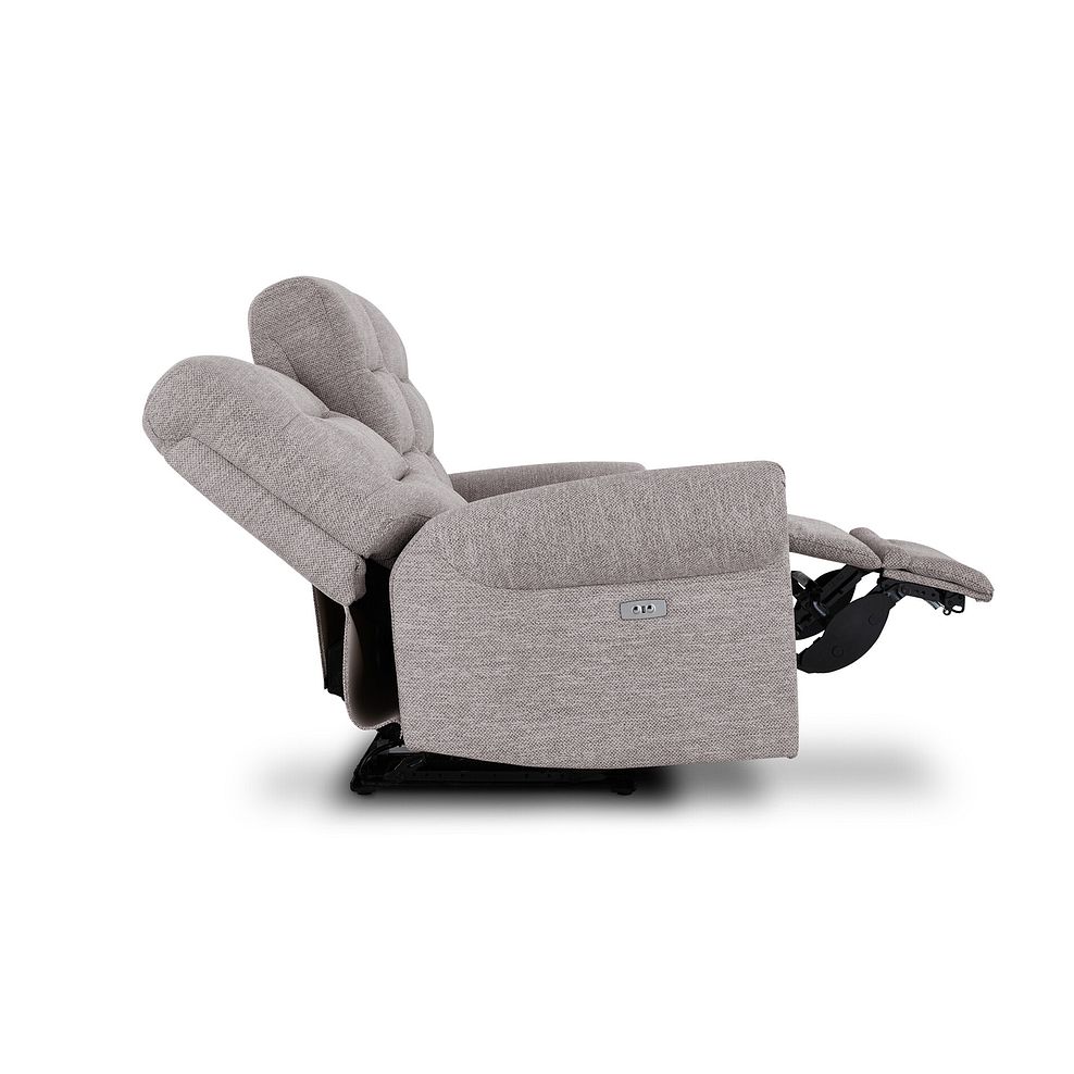 Eastbourne Recliner 3 Seater with USB in Andaz Silver Fabric 8