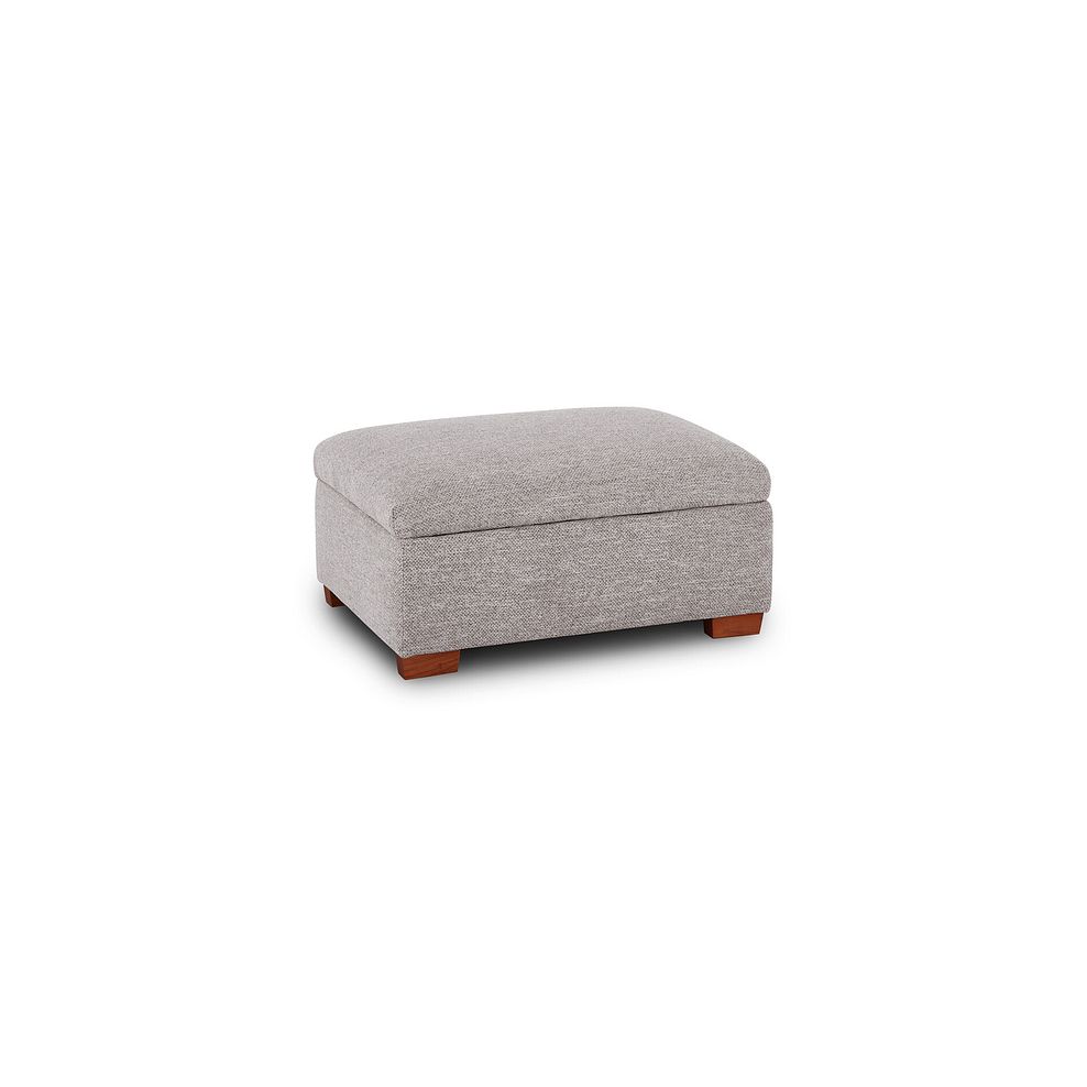 Eastbourne Storage Footstool in Andaz Silver Fabric 1