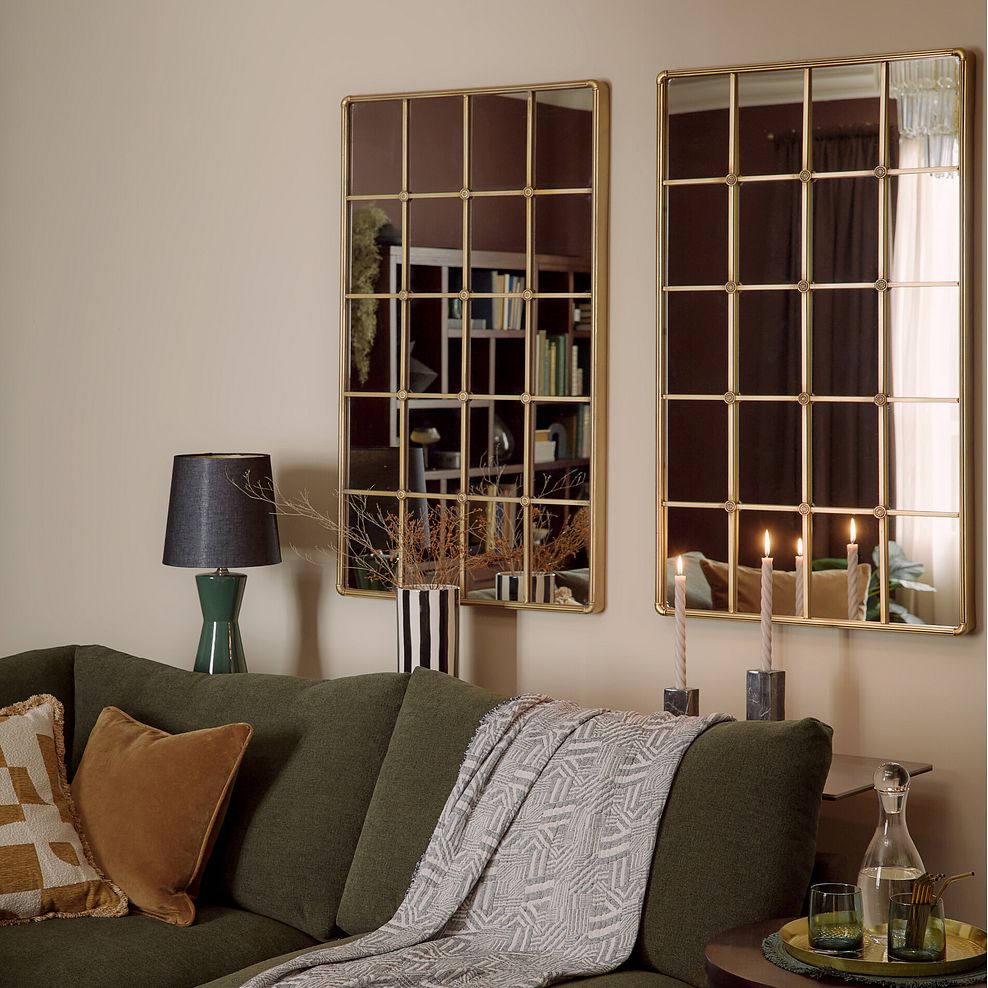Madeline Metal Wall Mirror - Brass 2